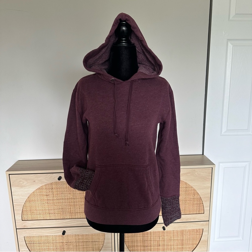 Aeropostale Plum Purple Crochet Hoodie